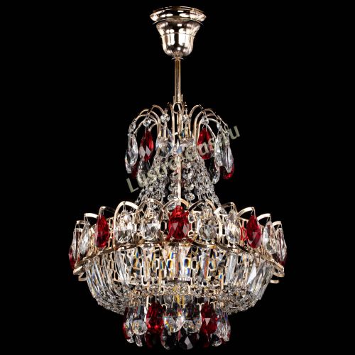 Люстра Ника 1 лампа красная в Сочи Гусь Хрустальный
