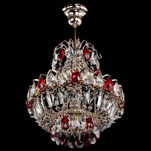 Люстра Ника 1 лампа красная в Сочи Гусь Хрустальный