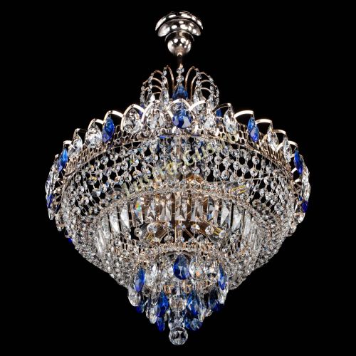 Люстра Ника подвесная Синяя в Сочи Гусь Хрустальный