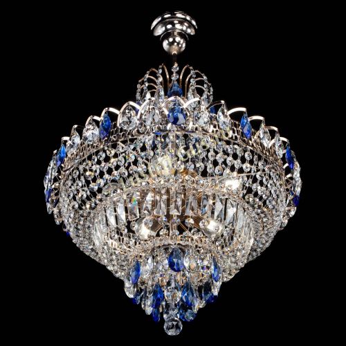 Люстра Ника подвесная Синяя в Сочи Гусь Хрустальный