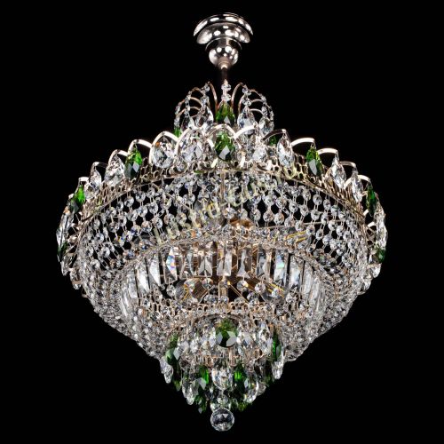 Люстра Ника подвесная Зеленая в Сочи Гусь Хрустальный