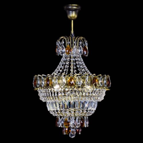 Люстра Ника подвесная Чайная под бронзу в Сочи Гусь Хрустальный