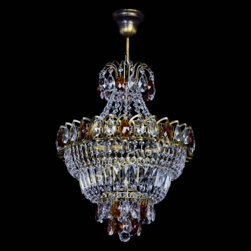 Люстра Ника подвесная Чайная под бронзу в Сочи Гусь Хрустальный