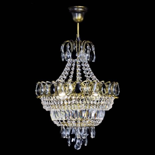 Люстра Ника подвесная Черная под бронзу в Сочи Гусь Хрустальный