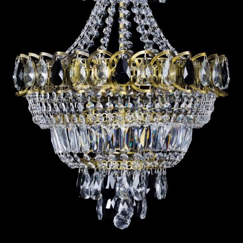 Люстра Ника подвесная Черная под бронзу в Сочи Гусь Хрустальный