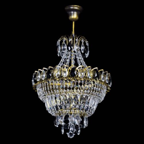 Люстра Ника подвесная Черная под бронзу в Сочи Гусь Хрустальный