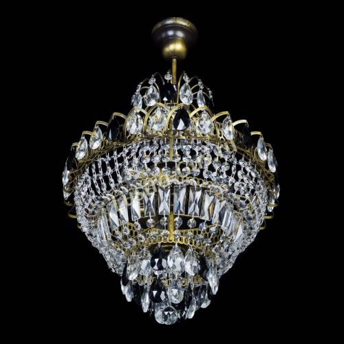 Люстра Ника подвесная Черная под бронзу в Сочи Гусь Хрустальный