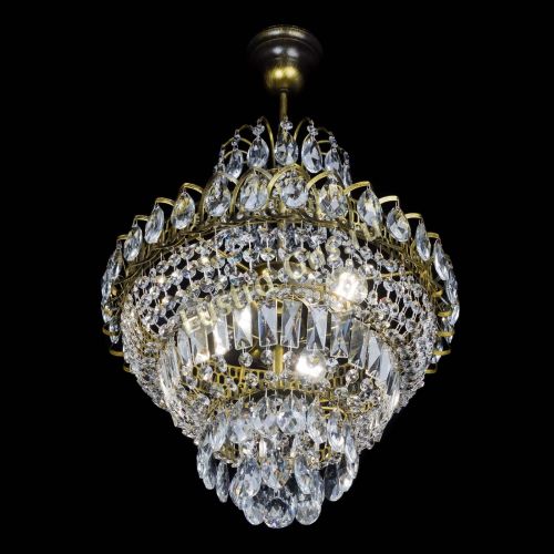 Люстра Ника подвесная под бронзу в Сочи Гусь Хрустальный