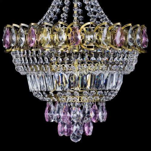 Люстра Ника подвесная Розовая под бронзу в Сочи Гусь Хрустальный