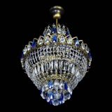 Люстра Ника подвесная Синяя под бронзу в Сочи Люстра Ника подвесная Синяя под бронзу в Сочи