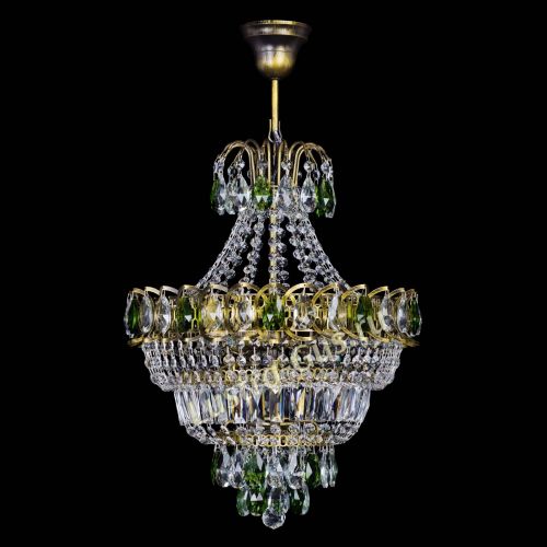 Люстра Ника подвесная Зеленая под бронзу в Сочи Люстра Ника подвесная Зеленая под бронзу в Сочи