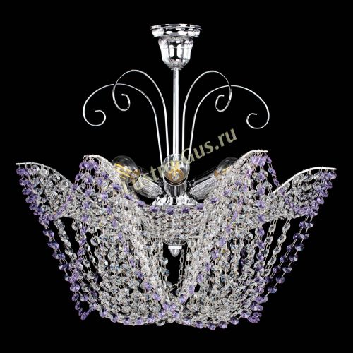 Люстра Орхидея №3 фиолетовая в Сочи Гусь Хрустальный