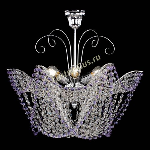 Люстра Орхидея №3 фиолетовая в Сочи Гусь Хрустальный