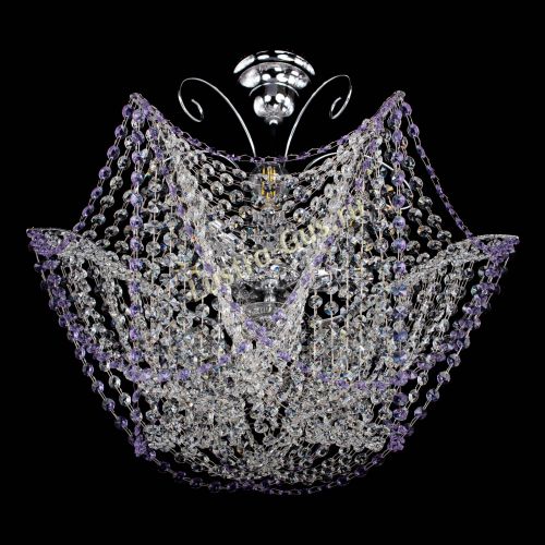 Люстра Орхидея №3 фиолетовая в Сочи Гусь Хрустальный