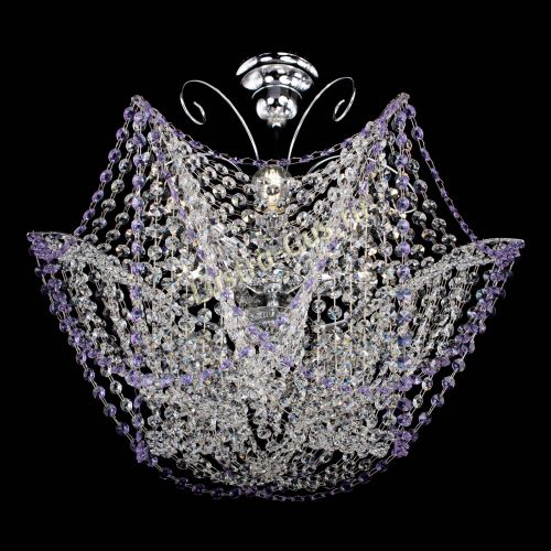 Люстра Орхидея №3 фиолетовая в Сочи Гусь Хрустальный