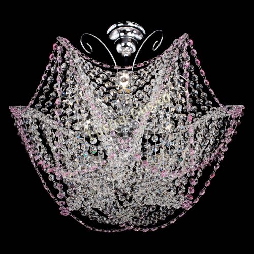 Люстра Орхидея №3 розовая в Сочи Гусь Хрустальный