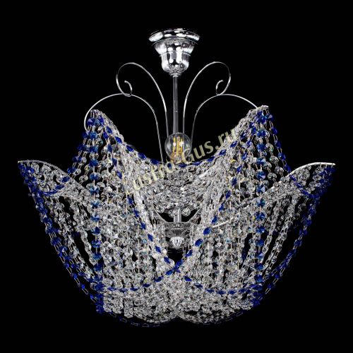 Люстра Орхидея №3 синяя в Сочи Гусь Хрустальный