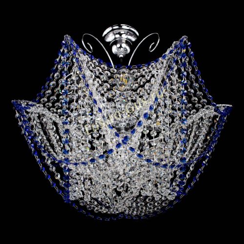 Люстра Орхидея №3 синяя в Сочи Гусь Хрустальный