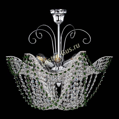 Люстра Орхидея №3 зеленая в Сочи Гусь Хрустальный