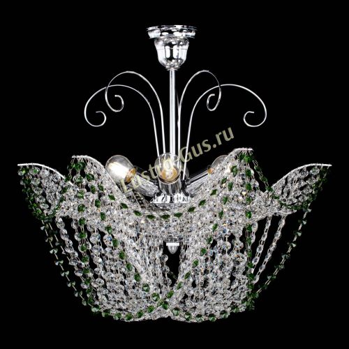 Люстра Орхидея №3 зеленая в Сочи Гусь Хрустальный