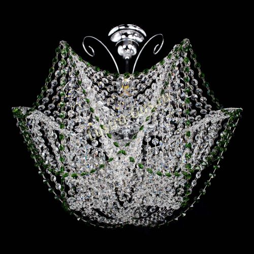 Люстра Орхидея №3 зеленая в Сочи Гусь Хрустальный