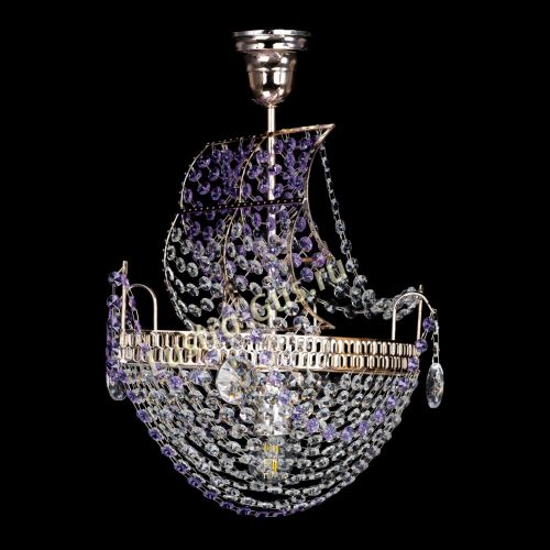 Люстра Парусник №1 фиолетовый в Сочи Гусь Хрустальный