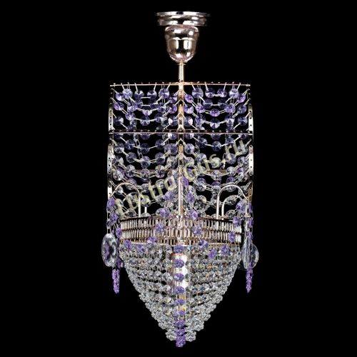 Люстра Парусник №1 фиолетовый в Сочи Гусь Хрустальный