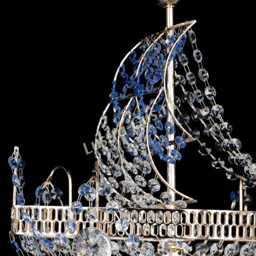 Люстра Парусник №1 синий в Сочи Гусь Хрустальный