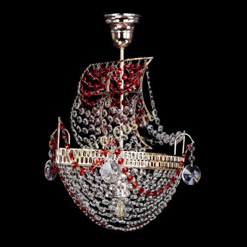 Люстра Парусник №1 красный в Сочи Гусь Хрустальный