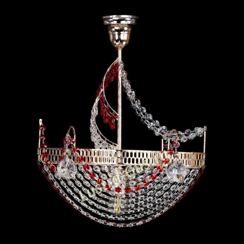 Люстра Парусник №1 красный в Сочи Гусь Хрустальный