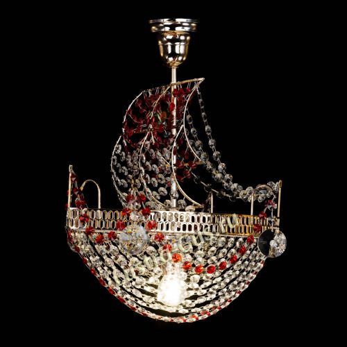 Люстра Парусник №1 красный в Сочи Гусь Хрустальный