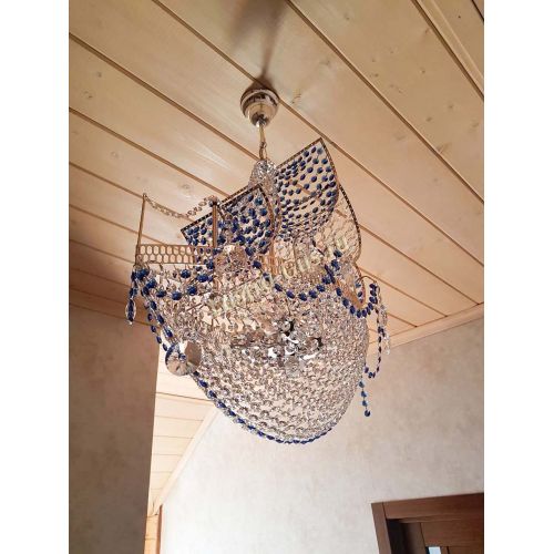 Люстра Парусник №1 синий в Сочи Гусь Хрустальный