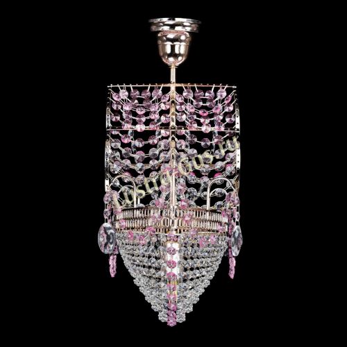 Люстра Парусник №1 розовый в Сочи Гусь Хрустальный