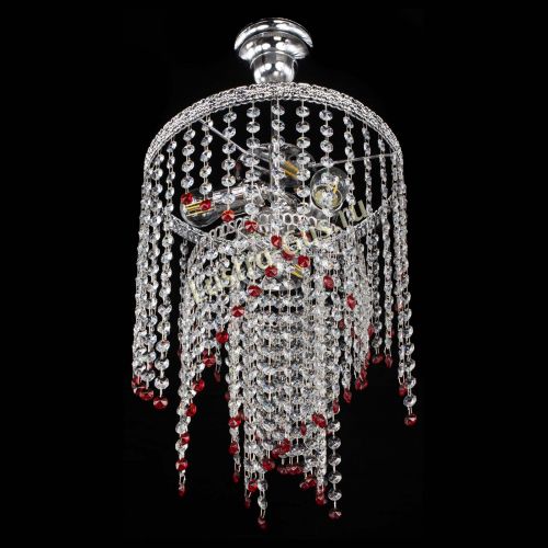 Люстра Токката Капель №3 красная в Сочи Гусь Хрустальный