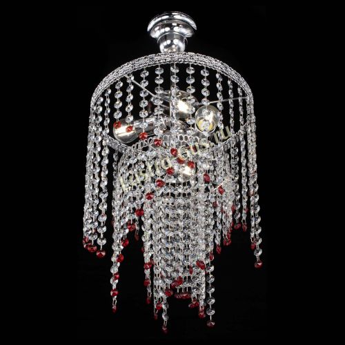 Люстра Токката Капель №3 красная в Сочи Гусь Хрустальный