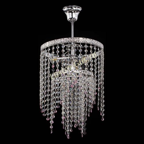 Люстра Токката Капель №3 розовая в Сочи Гусь Хрустальный