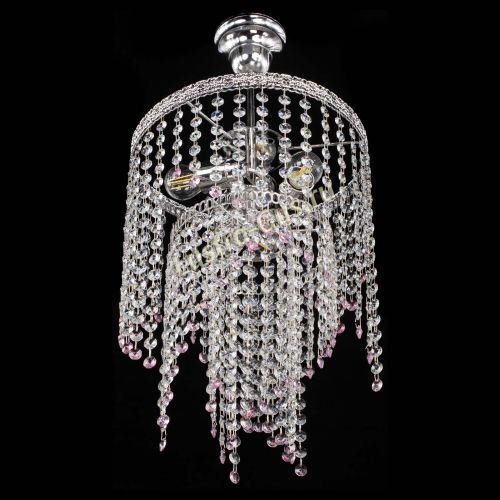 Люстра Токката Капель №3 розовая в Сочи Гусь Хрустальный