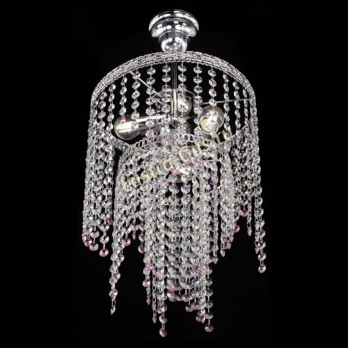 Люстра Токката Капель №3 розовая в Сочи Гусь Хрустальный