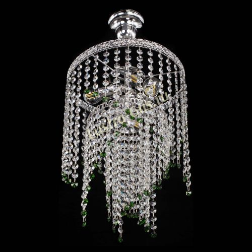 Люстра Токката Капель №3 зеленая в Сочи Гусь Хрустальный