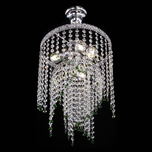 Люстра Токката Капель №3 зеленая в Сочи Гусь Хрустальный