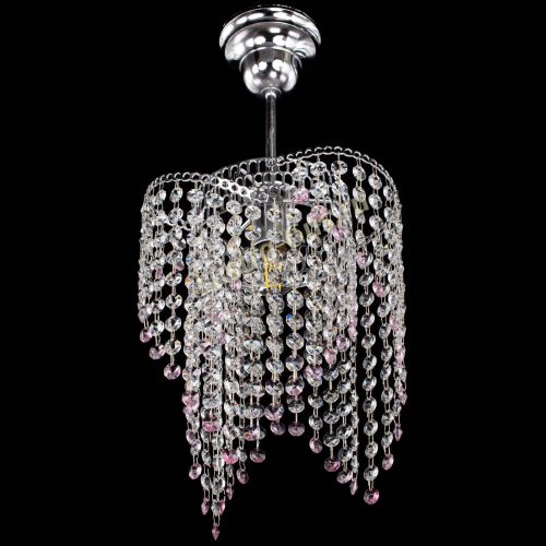 Люстра Вектор №5 розовая в Сочи Гусь Хрустальный