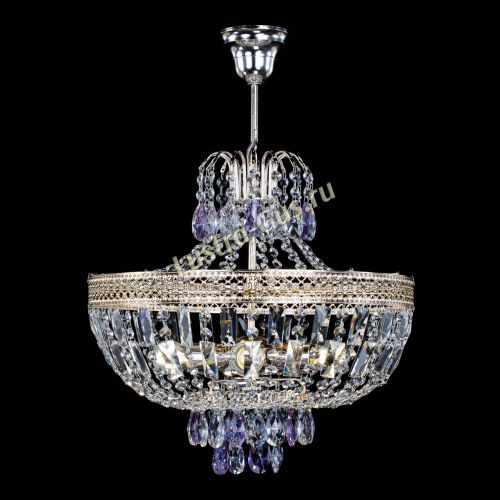 Люстра Венеция Астра №5 фиолетовая в Сочи Гусь Хрустальный