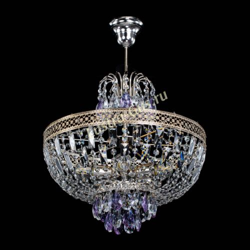 Люстра Венеция Астра №5 фиолетовая в Сочи Гусь Хрустальный