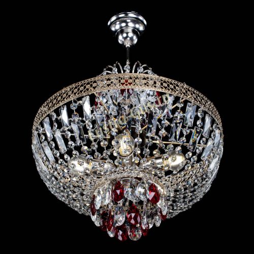 Люстра Венеция Астра №5 красная в Сочи Гусь Хрустальный