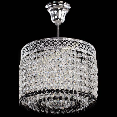 Люстра Венеция Капель №1 с подвесом Черная в Сочи Гусь Хрустальный