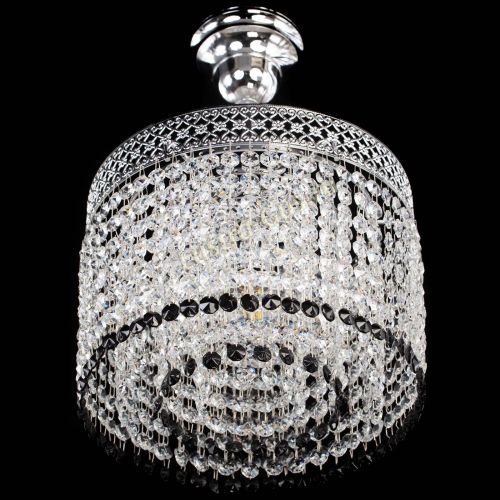 Люстра Венеция Капель №1 с подвесом Черная в Сочи Гусь Хрустальный