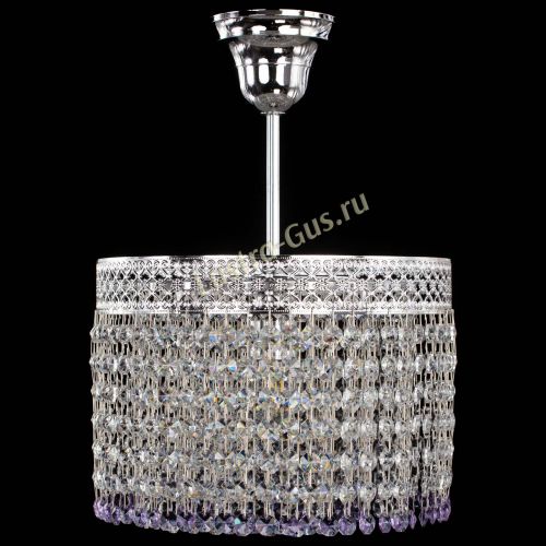 Люстра Венеция Капель №1 с подвесом Фиолетовая в Сочи Гусь Хрустальный