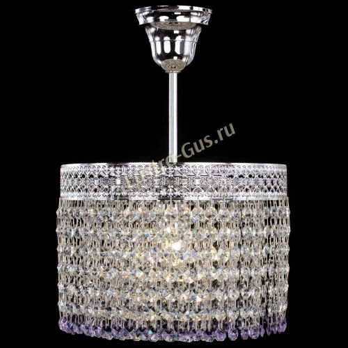 Люстра Венеция Капель №1 с подвесом Фиолетовая в Сочи Гусь Хрустальный