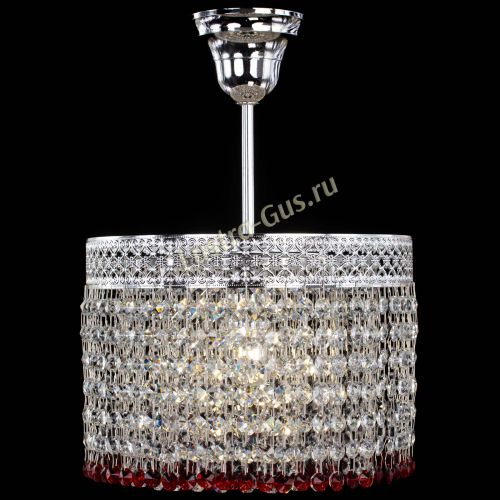 Люстра Венеция Капель №1 с подвесом Красная в Сочи Гусь Хрустальный