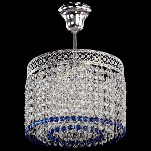 Люстра Венеция Капель №1 с подвесом Синяя в Сочи Гусь Хрустальный